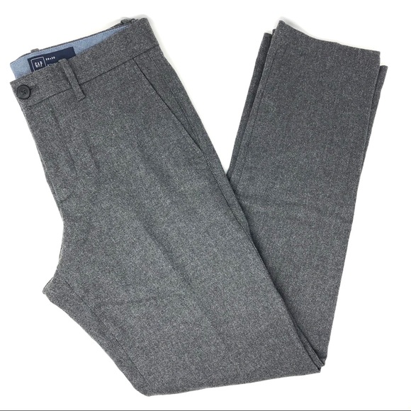 GAP Other - Gap Gray Herringbone Wool Blend Straight Leg Pants